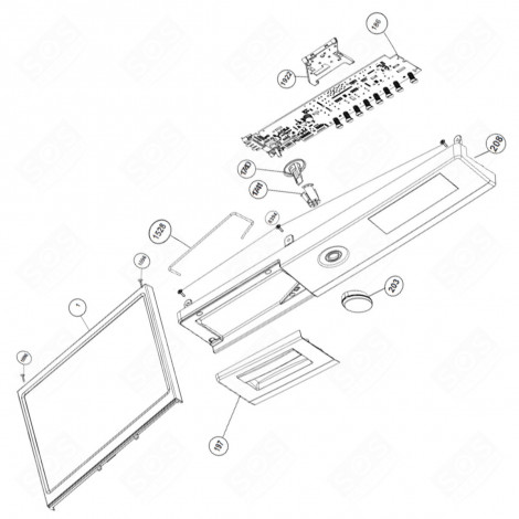 BEDIENFELD BEZUGSZEICHEN 208 WASCHMASCHINE - 2471409129