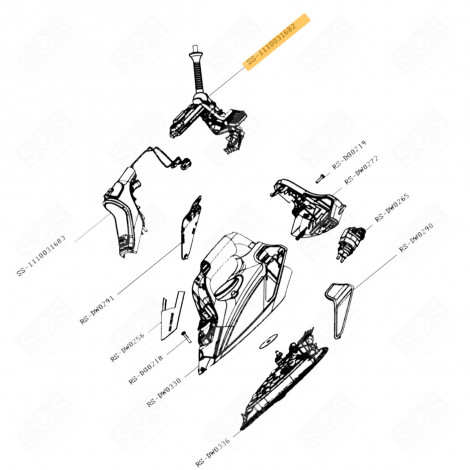 KABEL MIT ELEKTRONIKKARTE (REFERENZNUMMER SS-1110031682) BÜGELEISEN, DAMPFBÜGELSTATION - SS-1110031682, SS1110031682