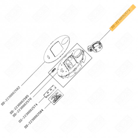 LASER-SENDER MIT RIEMEN (KENNZEICHEN NR. SS-2230002573) ROBOTER - STAUBSAUGER, SAUGROBOTER - SS-2230002573, SS2230002573