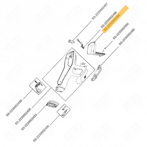 GRIFFRÜCKSEITE (KENNZEICHEN NR. SS-2230002499) STAUBSAUGER - SS-2230002499, SS2230002499