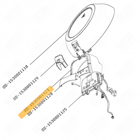 SCHWARZER DECKEL (KENNZEICHNUNG SS-1530001121) FRITTEUSE - SS-1530001121, SS-995566