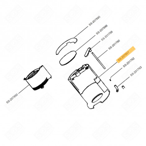 GRUNDPLATTE (KENNZEICHEN NR. SS-207897) KAFFEEMASCHINE, ESPRESSOMASCHINE - SS-7235007416, SS-207897