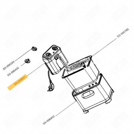 GEHÄUSE MIT WIDERSTAND (REF. NR. SS-203651) FRITTEUSE - SS-203651, SS203651