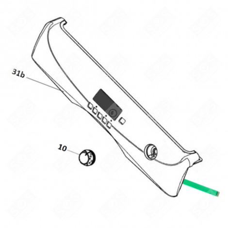 BEDIENFELD MIT SENSOR (KENNZEICHEN NR. 31B) WÄSCHETROCKNER - 40017501