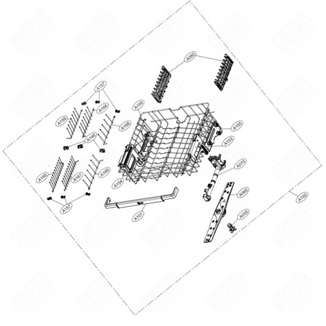 OBERER KORB (REFERENZNUMMER A150) GESCHIRRSPÜLER, SPÜLMASCHINE - AHB73129906