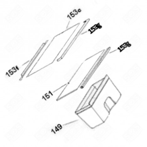 GEMÜSESCHUBLADENABLAGE (MARKIERUNG NR. 151) KÜHLSCHRANK, GEFRIERSCHRANK - 49123216