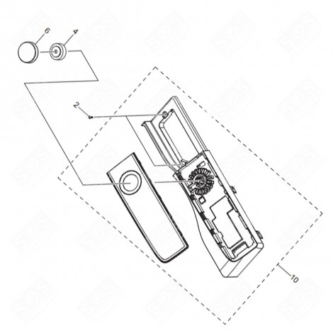 KOMPLETTES BEDIENFELD (KENNZEICHEN NR. 10) WÄSCHETROCKNER - DC97-20842E