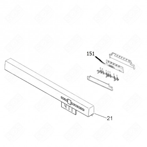 PROGRAMMIERTES-MODUL (KENNZEICHNUNG 151) GESCHIRRSPÜLER, SPÜLMASCHINE - 49039779