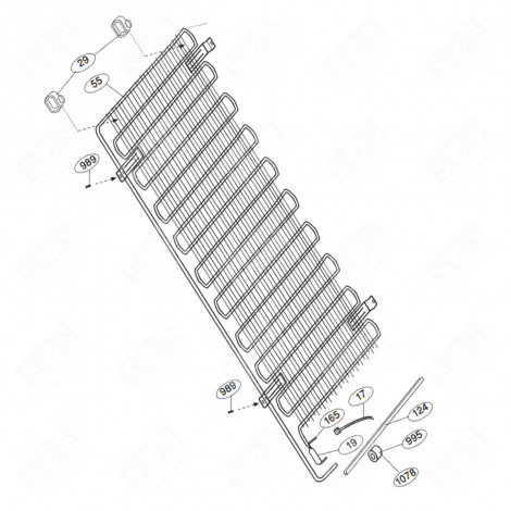 KONDENSATOR (KENNUNG 55) KÜHLSCHRANK, GEFRIERSCHRANK - 4366600100