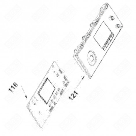 BEDIENBLENDENHALTERUNG (KENNUNG NR. 121) WASCHMASCHINE - 554L16