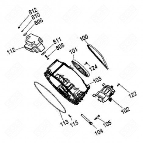 GEWINDESCHRAUBE (KENNUNG 124) WASCHMASCHINE - 0530009436, 49052489