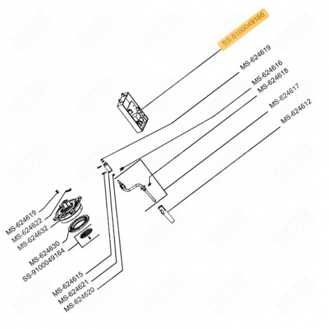 ELEKTRONISCHE KARTE + HALTERUNG (KENNZEICHEN NR. SS-9100049166) KAFFEEMASCHINE, ESPRESSOMASCHINE - SS-9100049166, SS9100049166