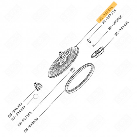 DECKELREFLEKTOR (KENNUNG SS-997346) DAMPFGARER, DAMPFKOCHER - SS-997346, SS-204426