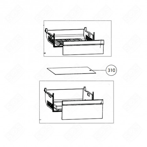 GLASABLAGE (NR. 310) KÜHLSCHRANK, GEFRIERSCHRANK - 5743757800