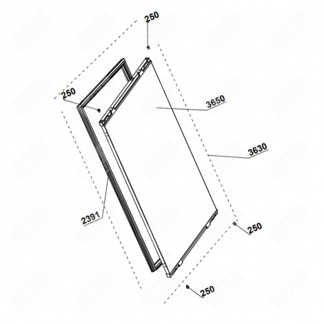 TÜRDICHTUNG (KENNZEICHEN 2391) KÜHLSCHRANK, GEFRIERSCHRANK - 4663520800