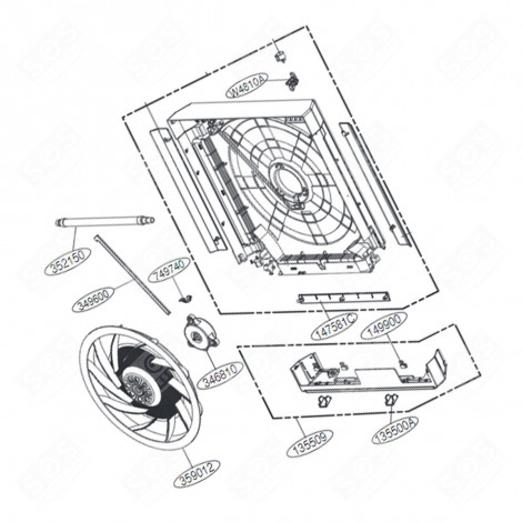 VENTILATORMOTOR (KENNZEICHEN NR. 346810) KLIMAANLAGE UND KLIMAGERÄT - EAU62004004