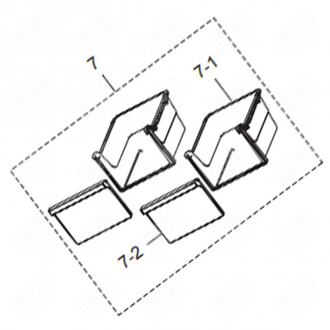 ORIGINALE FRONTBLENDE DES GEMÜSEFACHS (KENNZEICHEN NR. 7-2) KÜHLSCHRANK, GEFRIERSCHRANK - DA63-08304A