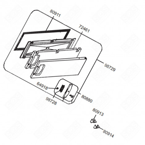 ORIGINALTÜR-DICHTUNG (KENNZEICHEN NR. 80911) KÜHLSCHRANK, GEFRIERSCHRANK - 754131772