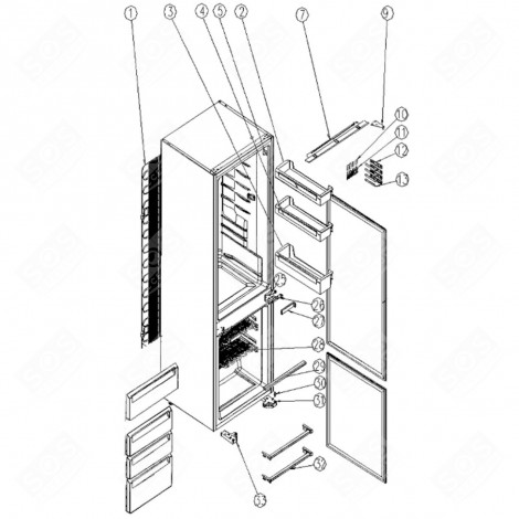 FLASCHENABLAGE (REFERENZNUMMER 3) KÜHLSCHRANK, GEFRIERSCHRANK - 1057760, 53041334