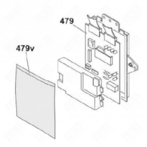 PROGRAMMIERTES ELEKTRONIKMODUL (KENNZEICHNUNG 479J) WASCHMASCHINE - 49121950