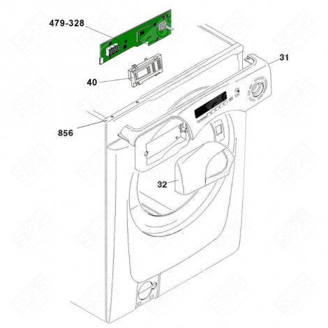 FRONTBLENDE DES PRODUKTEFACHS NR. 32 WASCHMASCHINE - 43033402