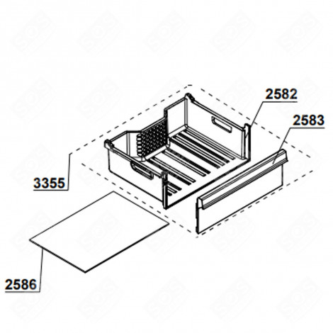 UNTERFACH-FRONT (KENNZEICHEN 2583) KÜHLSCHRANK, GEFRIERSCHRANK - 4658985500