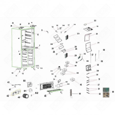 THERMISCHER SICHERUNG (KENNZEICHNUNG 57) KÜHLSCHRANK, GEFRIERSCHRANK - 1061723, 40040102