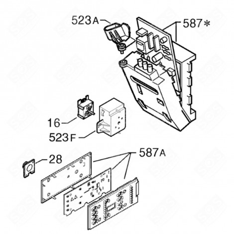 ELEKTRONISCHE KARTE (KENNZEICHNUNG NR. 587) WASCHMASCHINE - 1321226936