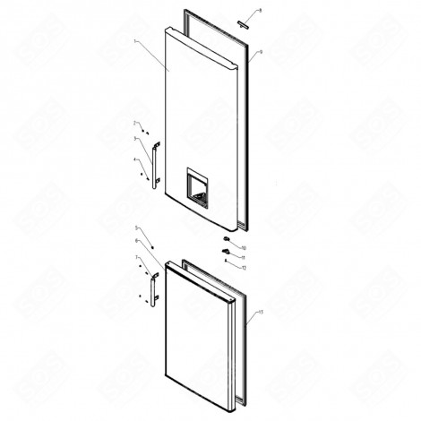 TÜR-DICHTUNG (KÜHLSCHRANKTEIL, REF. NR. 9) KÜHLSCHRANK, GEFRIERSCHRANK - 392A19