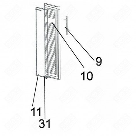 TÜRDICHTUNG PUNKT 11 KÜHLSCHRANK, GEFRIERSCHRANK - 53030033