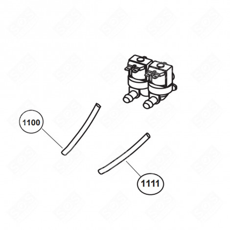 SCHLAUCH 185MM (KENNZEICHNUNG 1111) WASCHMASCHINE - 2907191100