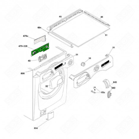 BEDIENFELD + SENSOR (BEZUG NR. 31) WASCHMASCHINE - 43040324