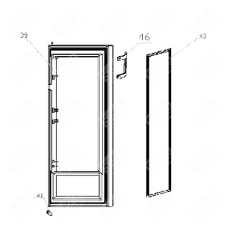 TÜRDICHTUNG KÜHLSCHRANK, GEFRIERSCHRANK - 721J48