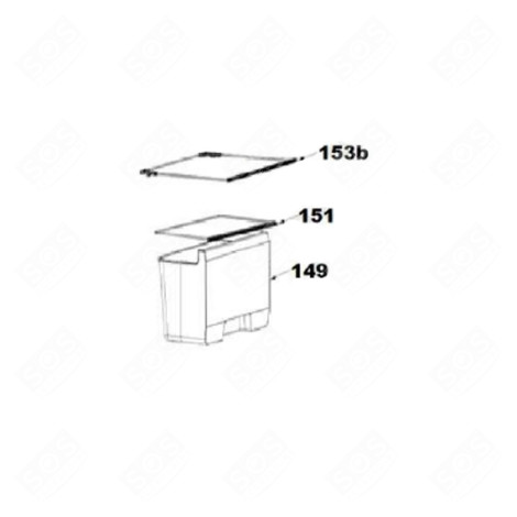 GLASPLATTE/ABLAGE KÜHLSCHRANK, GEFRIERSCHRANK - 49122683