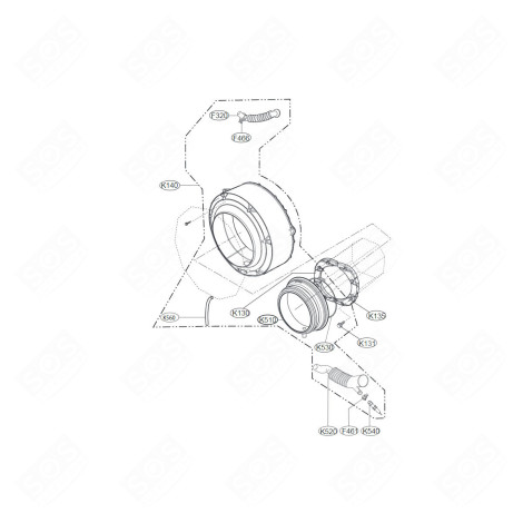 HALBBEHÄLTER VORNE WASCHMASCHINE - ACQ85637113, ACQ89018704