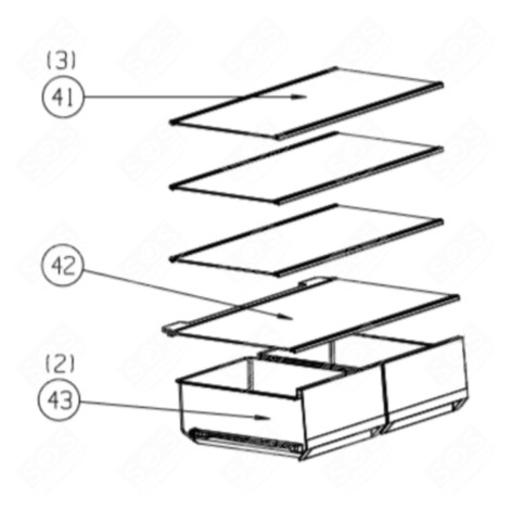 GEMÜSESCHUBLADE KÜHLSCHRANK, GEFRIERSCHRANK - FR001130