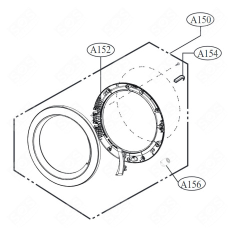 TÜR KOMPLETT WASCHMASCHINE - ADC74154928