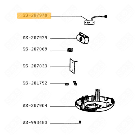 STEUERPLATINE (REFERENZNR. SS-207978) KAFFEEMASCHINE, ESPRESSOMASCHINE - SS-207978, SS207978