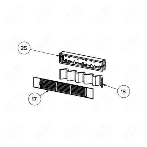 AKTIVKOHLEFILTER 545X75X10MM (KENNZEICHNUNG 18) DUNSTABZUGSHAUBE - C00780977