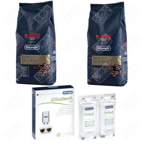 SET VON 2 PAKETEN KIMBO GOURMET-KAFFEEBOHNEN 1KG UND 1 ENTKALKER KAFFEEMASCHINE, ESPRESSOMASCHINE - 5513282351, 5513296011