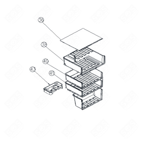 TÜRFACH KÜHLSCHRANK, GEFRIERSCHRANK - FR004512