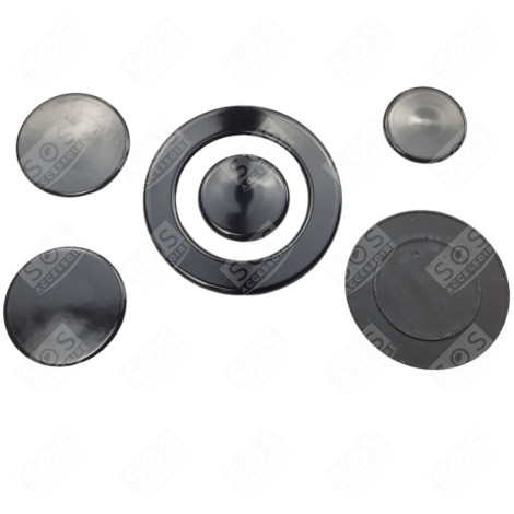 SET MIT 5 BRENNERKAPPEN KOCHPLATTEN, HERDPLATTEN, KOCHFELD - C00052931, C00052932