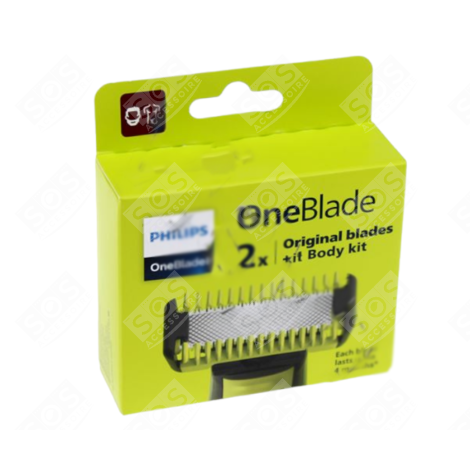 SET MIT 2 RASIERKÖPFEN QP620/50 ONEBLADE RASIERAPPARAT, HAARSCHNEIDEMASCHINE - 884762050070