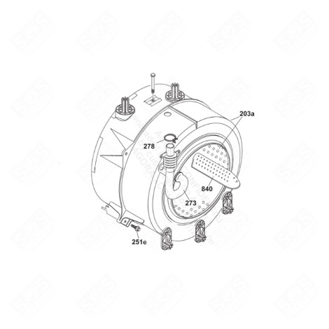 KOMPLETTE SCHÜSSEL WASCHMASCHINE - 43026057