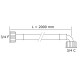 UNIVERSAL-WASSERZULAUFSCHLAUCH MIT GERADEN UND ABGEWINKELTEN ANSCHLÜSSEN (L2000MM 3/4 F X 3/4 C) WASCHMASCHINE - 3666356044326