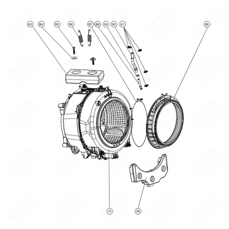 CUVE COMPLÈTE WASCHMASCHINE - 49124589