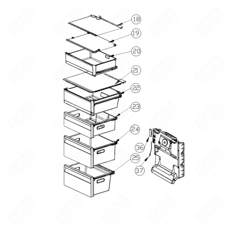 BAC À LÉGUMES 0060847473A KÜHLSCHRANK, GEFRIERSCHRANK - 49045932