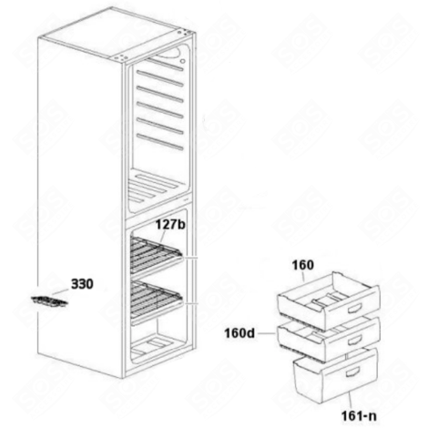 BAC CONGÉLATEUR KÜHLSCHRANK, GEFRIERSCHRANK - HK4065679, 49039205