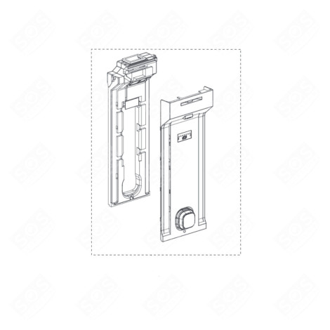 ENSEMBLE COUVERCLE ÉVAPORATEUR KÜHLSCHRANK, GEFRIERSCHRANK - ADJ74712204