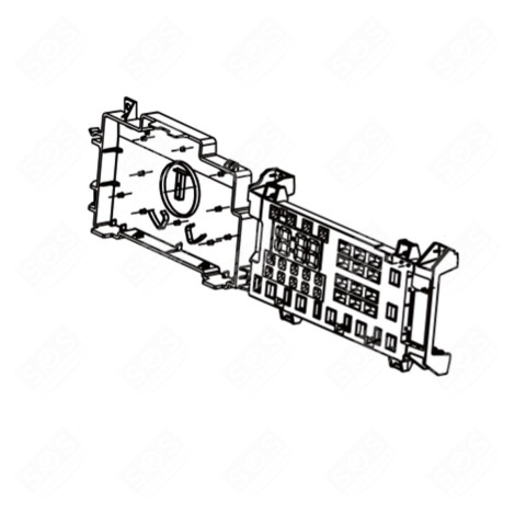 CARTE ÉLECTRONIQUE, MODULE D'AFFICHAGE WASCHMASCHINE - EBR33037010